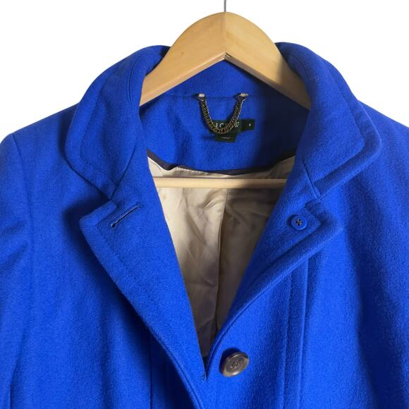 J.Crew Cobalt Blue Wool Blend Peacoat Size 8 - Picture 5 of 12